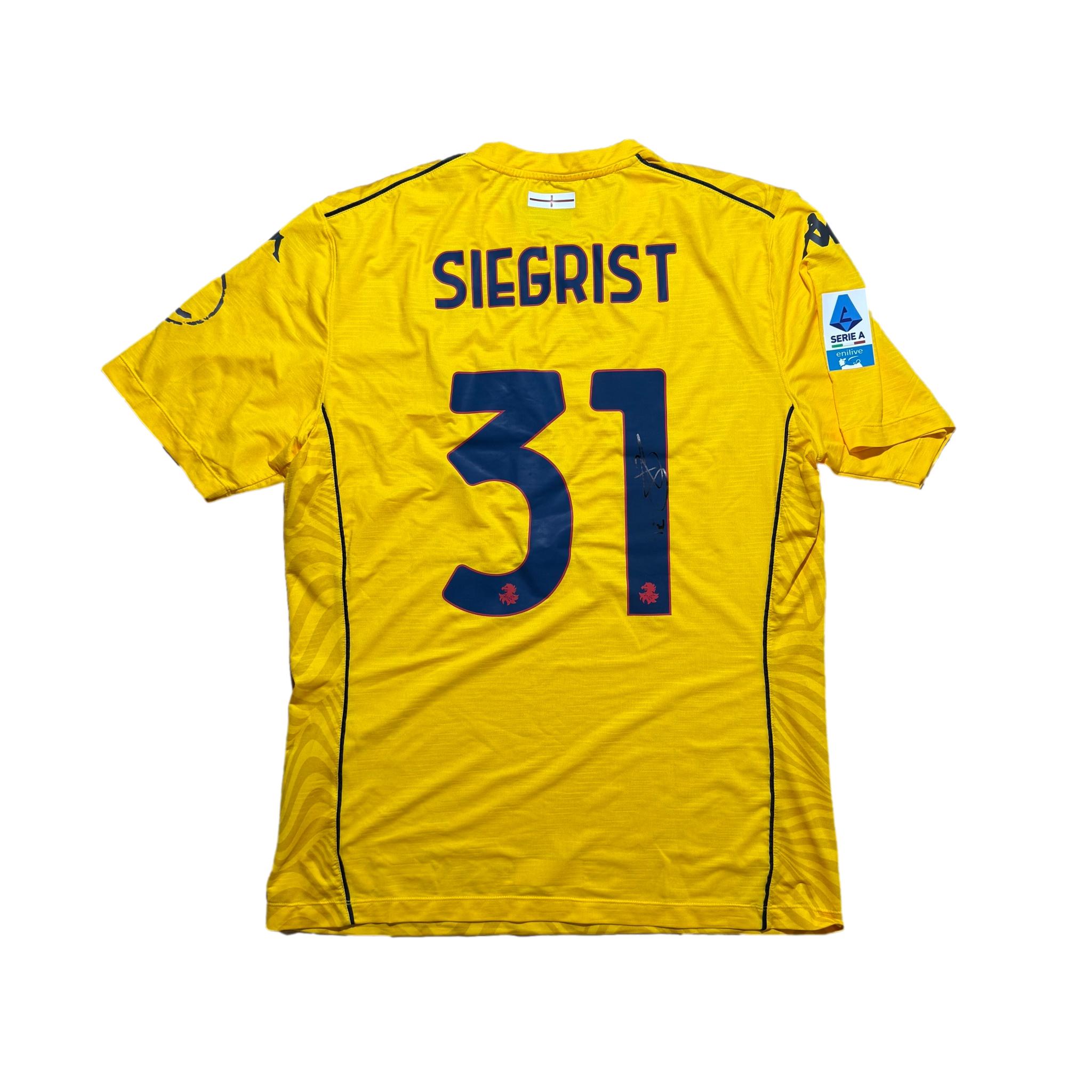 Genoa GK Shirt 2025 - 2026 (XXL) Siegrist 31 Match Issue/ Worn + Signed