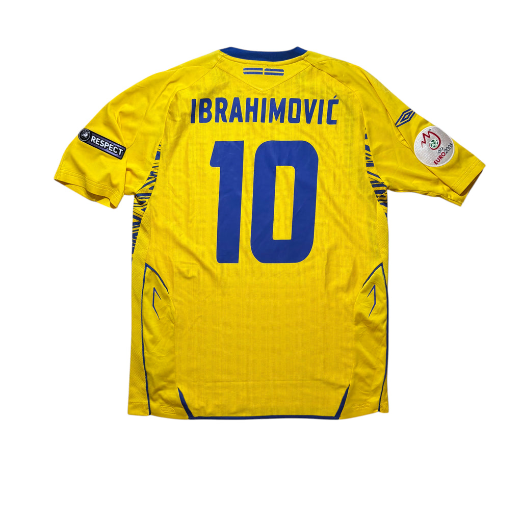 Sweden Home Shirt Euro 2008 (M) Ibrahimovic 10