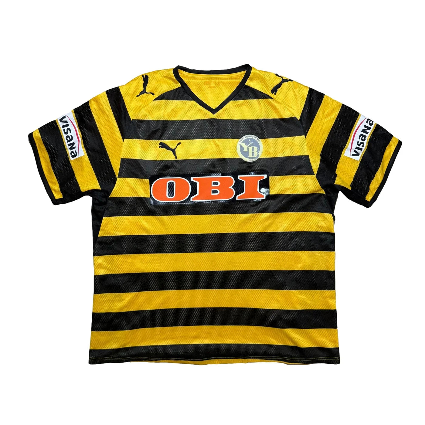 Young Boys Home Shirt 2009 - 2010 (XL) Haberli 15 Match issue and signed
