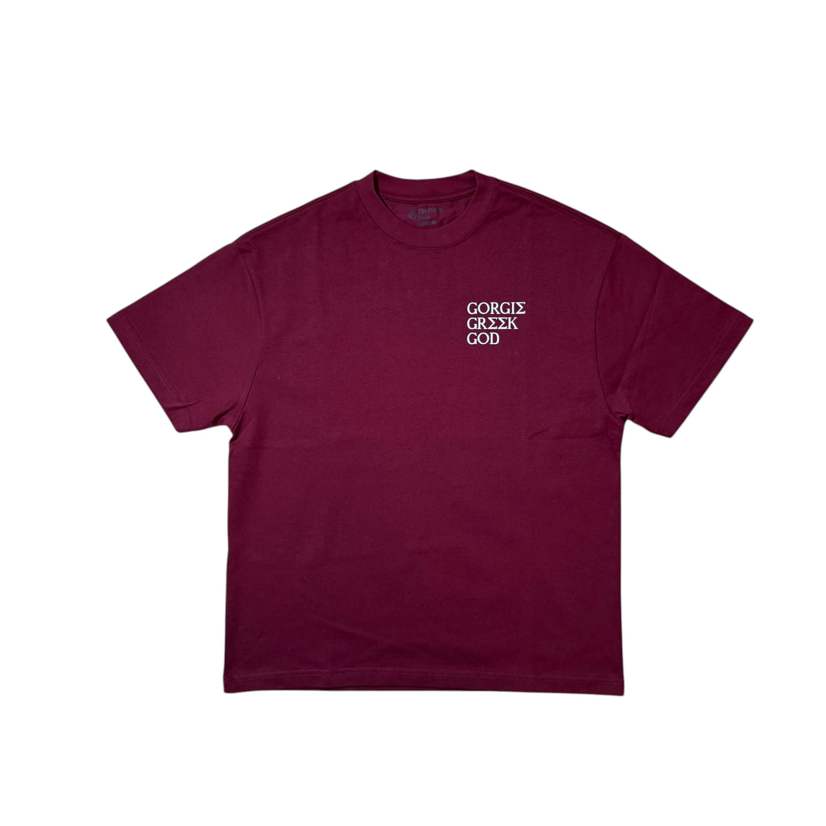 Fyssas x Gorgie Greek God 'Maroon' T-Shirt (S/M/L/XL)
