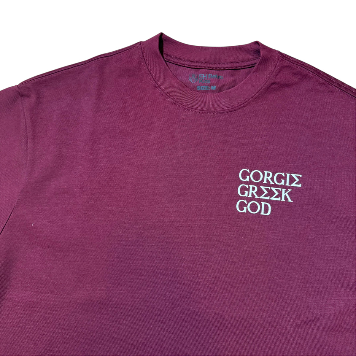 Fyssas x Gorgie Greek God 'Maroon' T-Shirt (S/M/L/XL)
