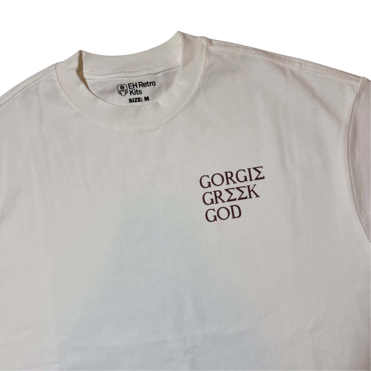 Fyssas x Gorgie Greek God 'White' T-Shirt (S/M/L/XL)