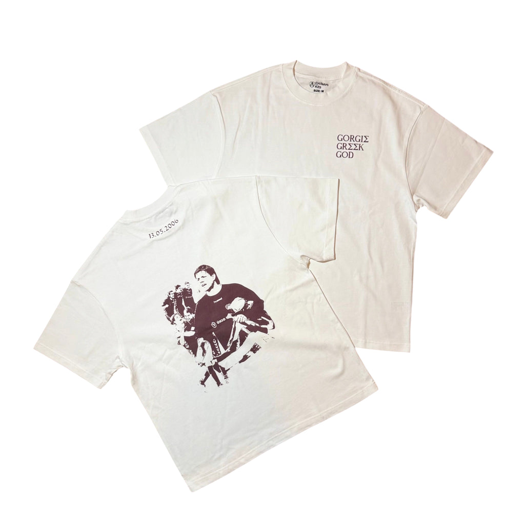 Fyssas x Gorgie Greek God 'White' T-Shirt (S/M/L/XL)